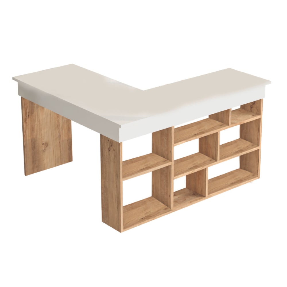 Design-Eckschreibtisch mit Regalen - Maisons Du Monde