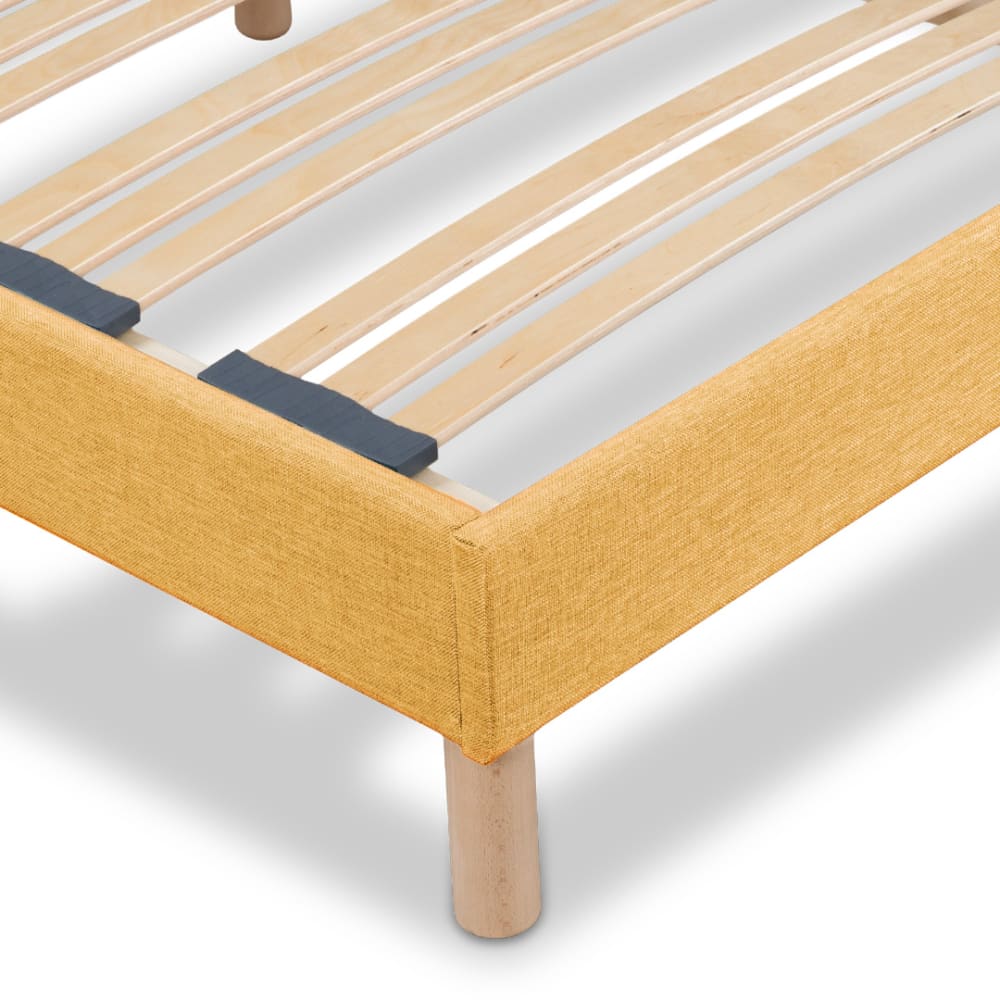 Sommier à lattes en bois     Jaune  Livré en kit 90x200 cm