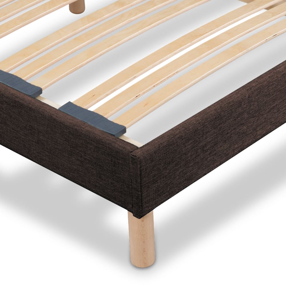 Sommier à lattes en bois     Marron  Livré en kit 90x200 cm