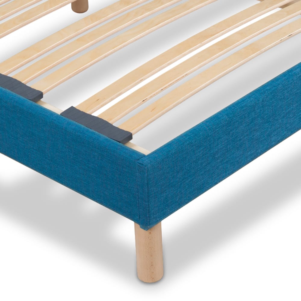 Sommier à lattes en bois     Turquoise  Livré en kit 90x200 cm