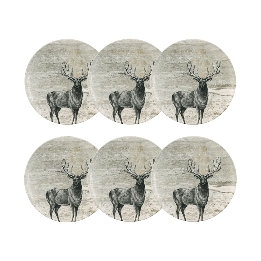 Lot de 6 assiettes plates en porcelaine 26cm