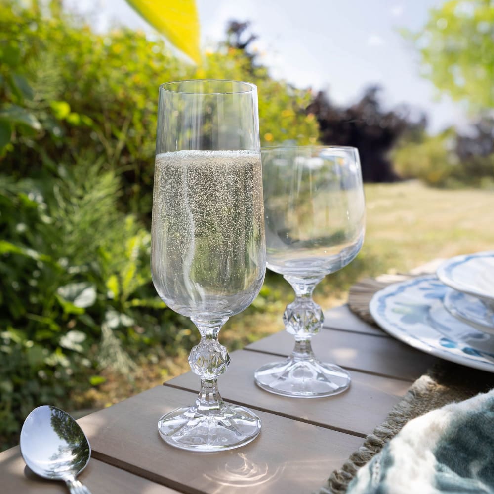 Lot de 3 flûtes en cristallin 18cl - Maisons du Monde