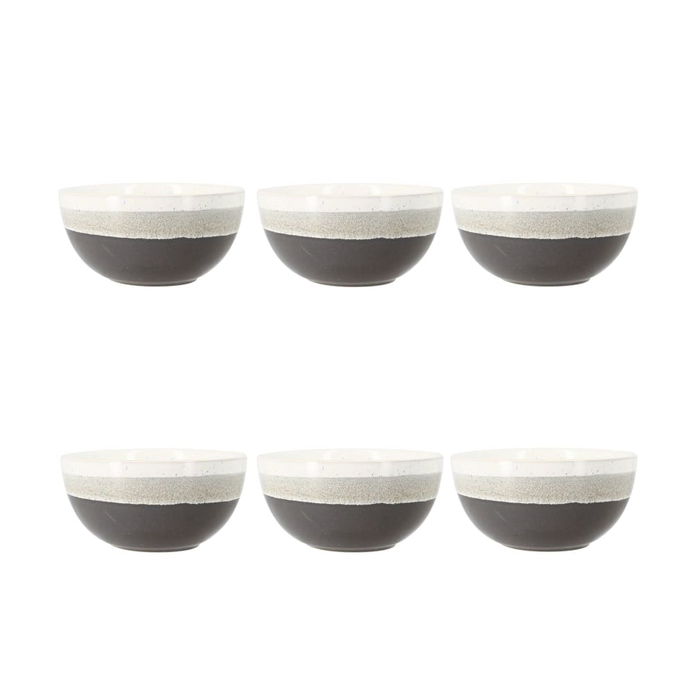 Lot de 6 bols marron en grès 57cl Lot de 6 bols marron en grès 57cl