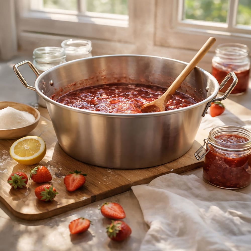 Bassine à confiture avec poignées 41cm en acier inoxydable - Maisons du Monde