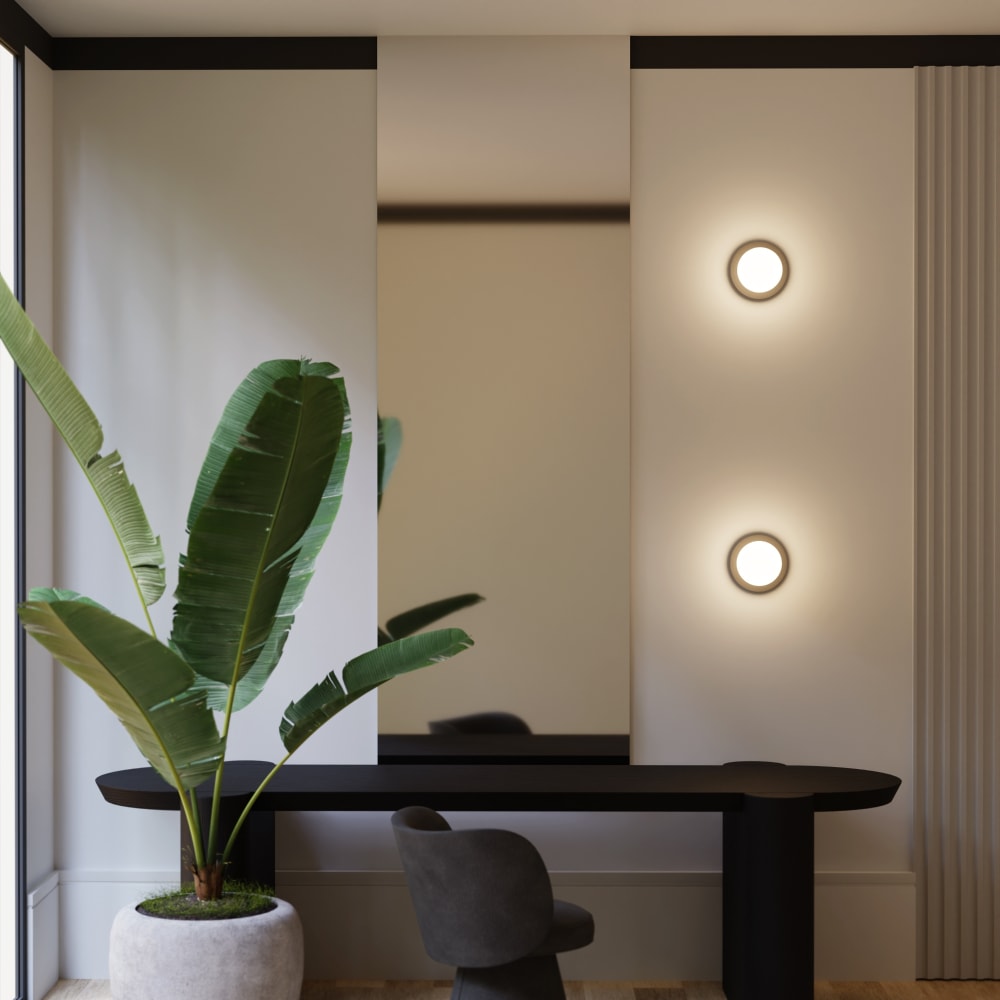 Applique murale noir et verre opalin ip20 1xg9 — vue 3