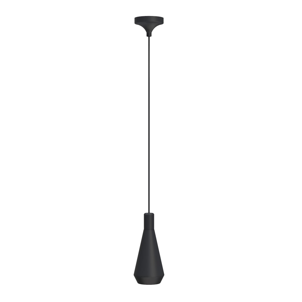 Lampe à suspension noire lumière concentrique L21cm