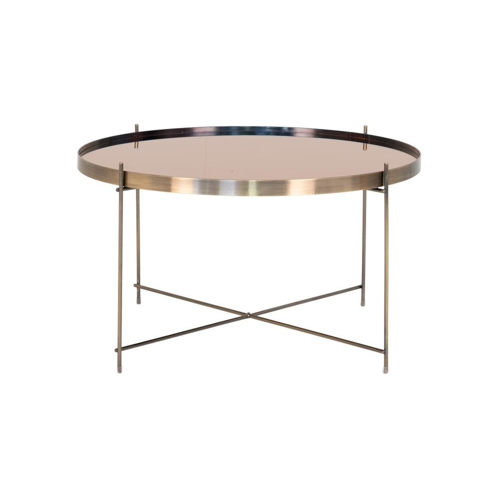 Table basse style contemporain 70 cm doré