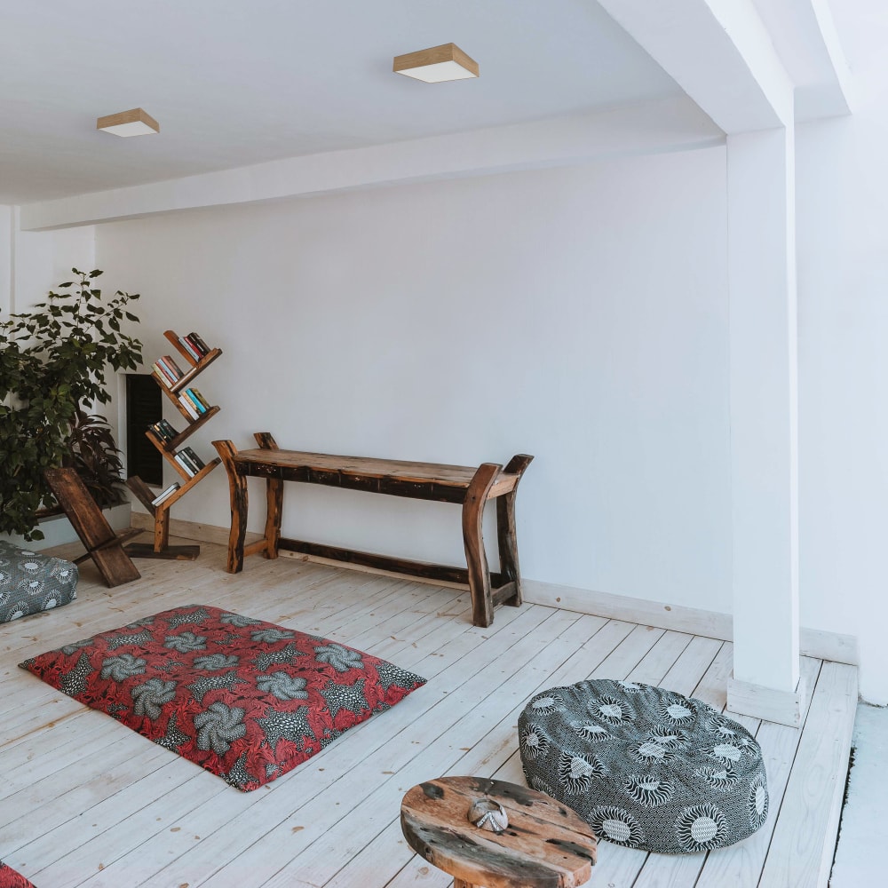 Plafonnier led carré blanc mat saillie ip20 24w 3cct — vue 3