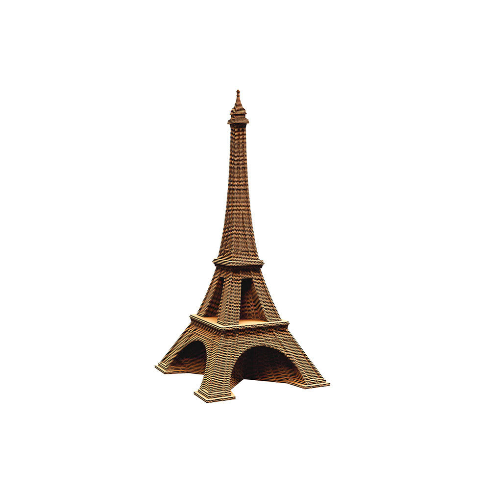 Cartonic Puzzle 3d tour eiffel en carton naturel style contemporain Marron Carton - 16x36x16cm