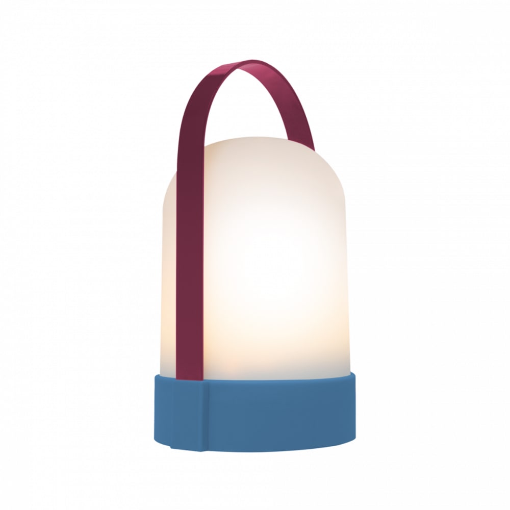 Lampe nomade rouge bleue H25cm Lampe nomade rouge bleue H25cm