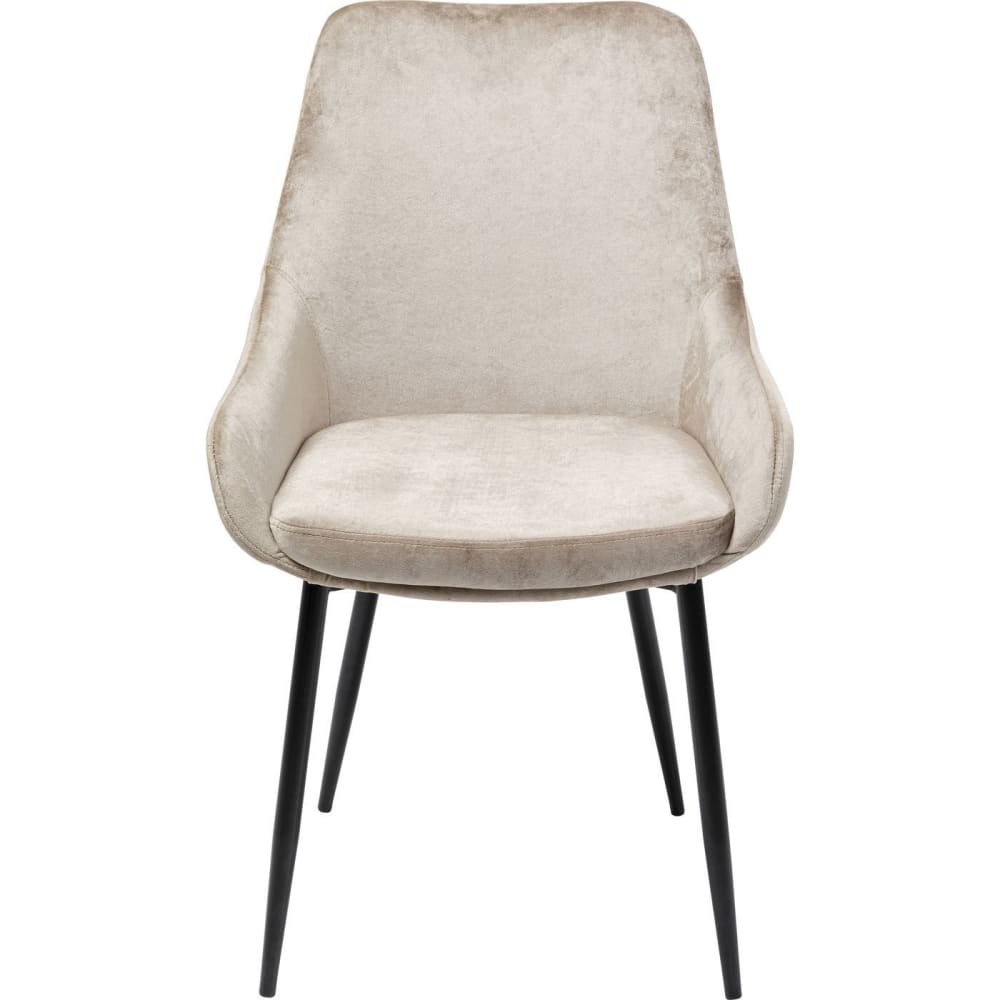 chaise en velours beige