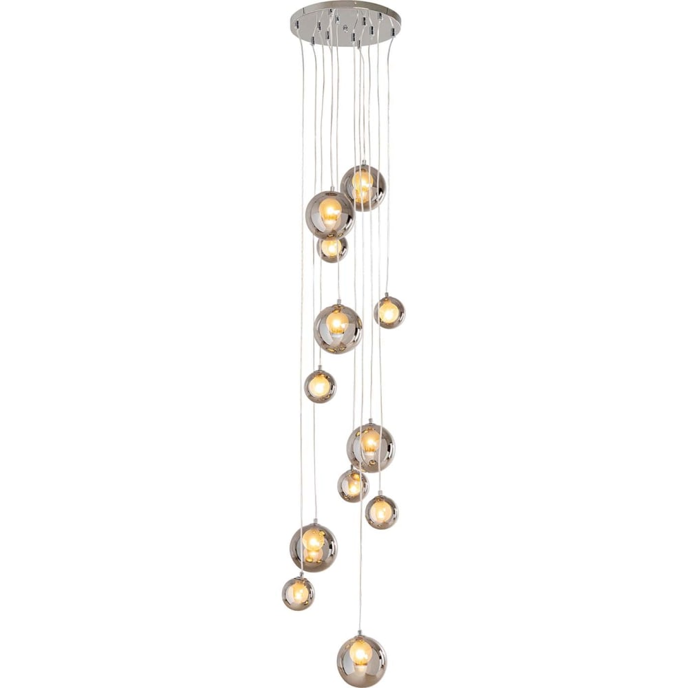 Suspension 12 globes en verre chromé — vue 4