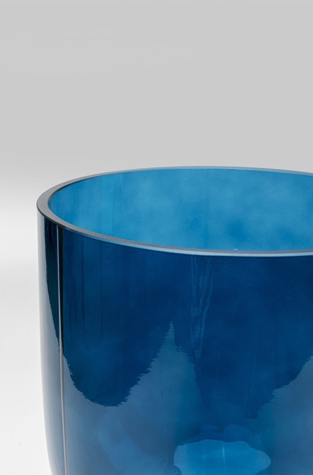 Vase en verre bleu et rose h40 — vue 4