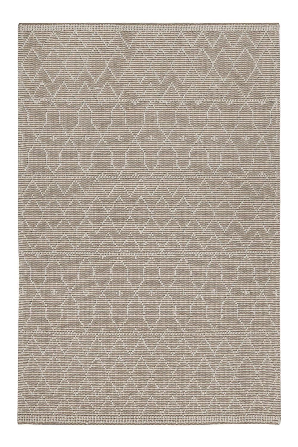 Esprit Handgewebter Teppiche aus Wolle weiß beige 110x170 style modern - Wolle