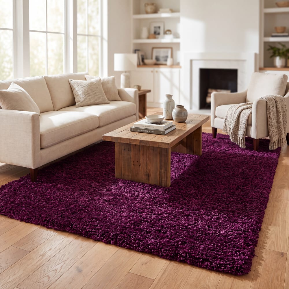 Tapis en polypropylène violet, 122 x 183 cm - Maisons du Monde