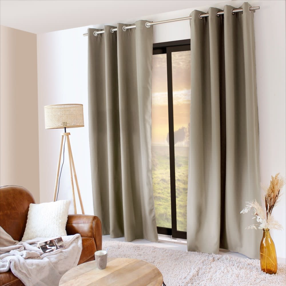 Enjoy Home Rideau occultant thermique polaire coloris naturel style contemporain Beige Pes - Polyester