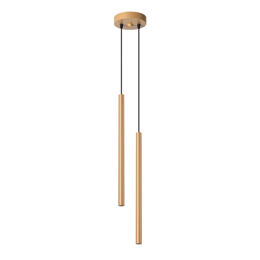 Lampe suspendue acier l'or H 52 cm
