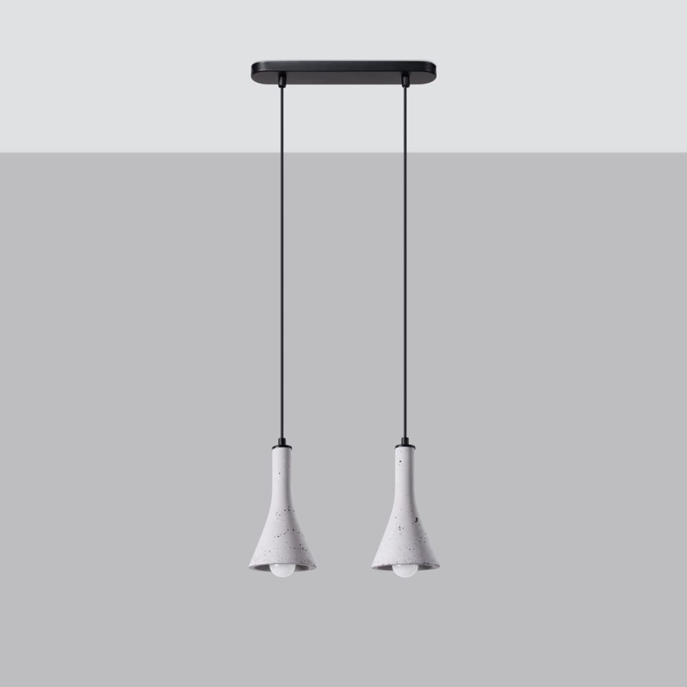 Suspension Béton Gris E14 2 Rea — vue 3