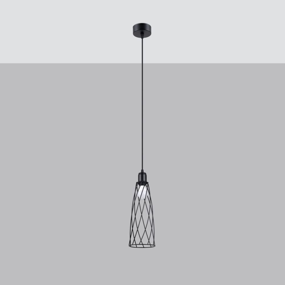 Suspension Acier Noir E14 1 Suba — vue 3