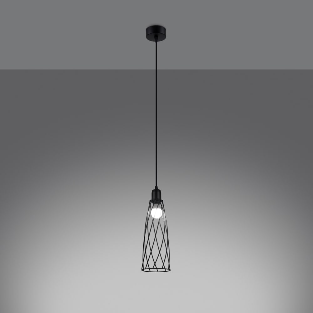 Suspension Acier Noir E14 1 Suba — vue 4