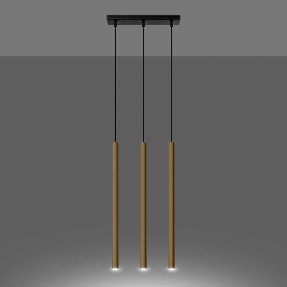Suspension Acier Éclat Doré G9 3 Pastelo Line — vue 4