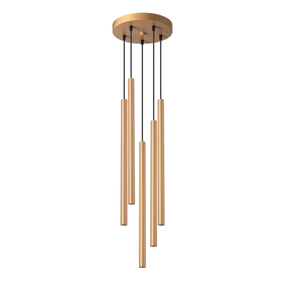 lampara de techo dorado acero alt 110 cm