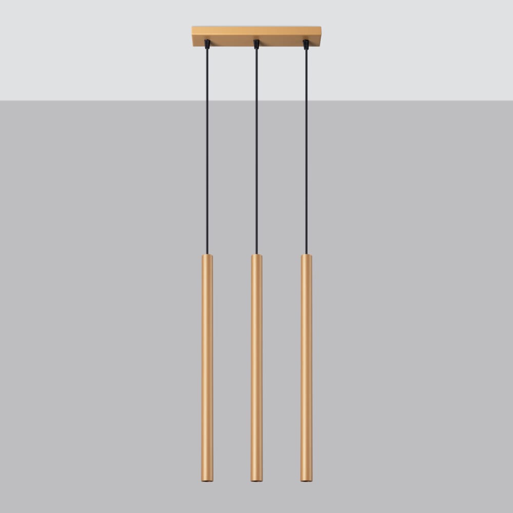 Suspension Acier Doré G9 3 Pastelo Line — vue 3