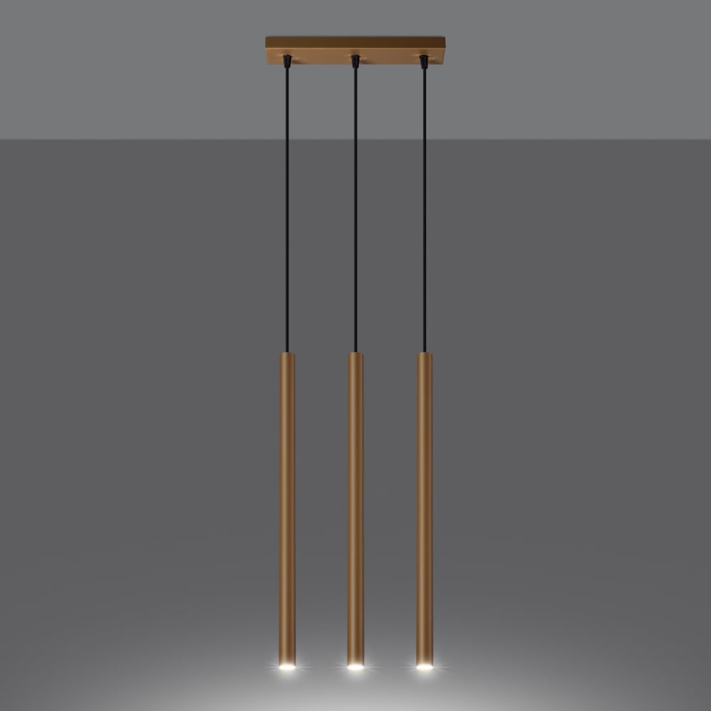 Suspension Acier Doré G9 3 Pastelo Line — vue 4
