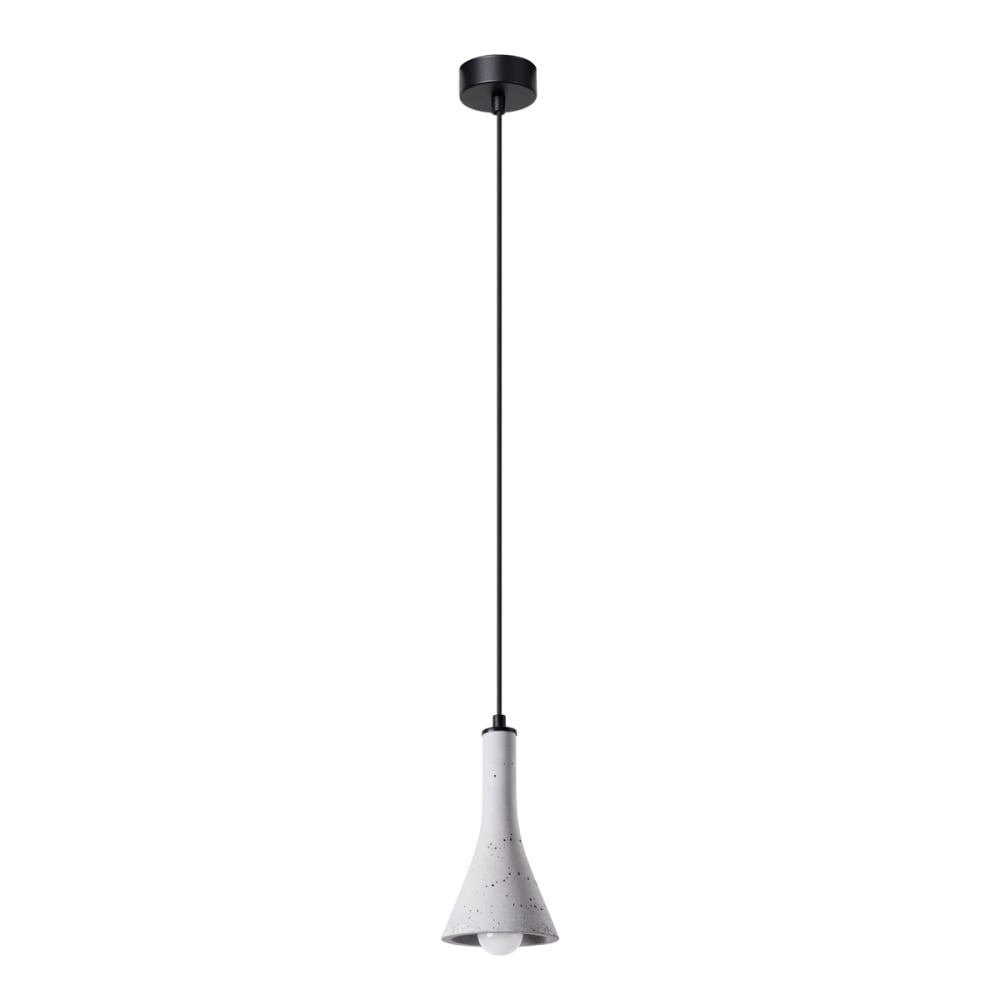 Lampe suspendue béton gris H 125 cm