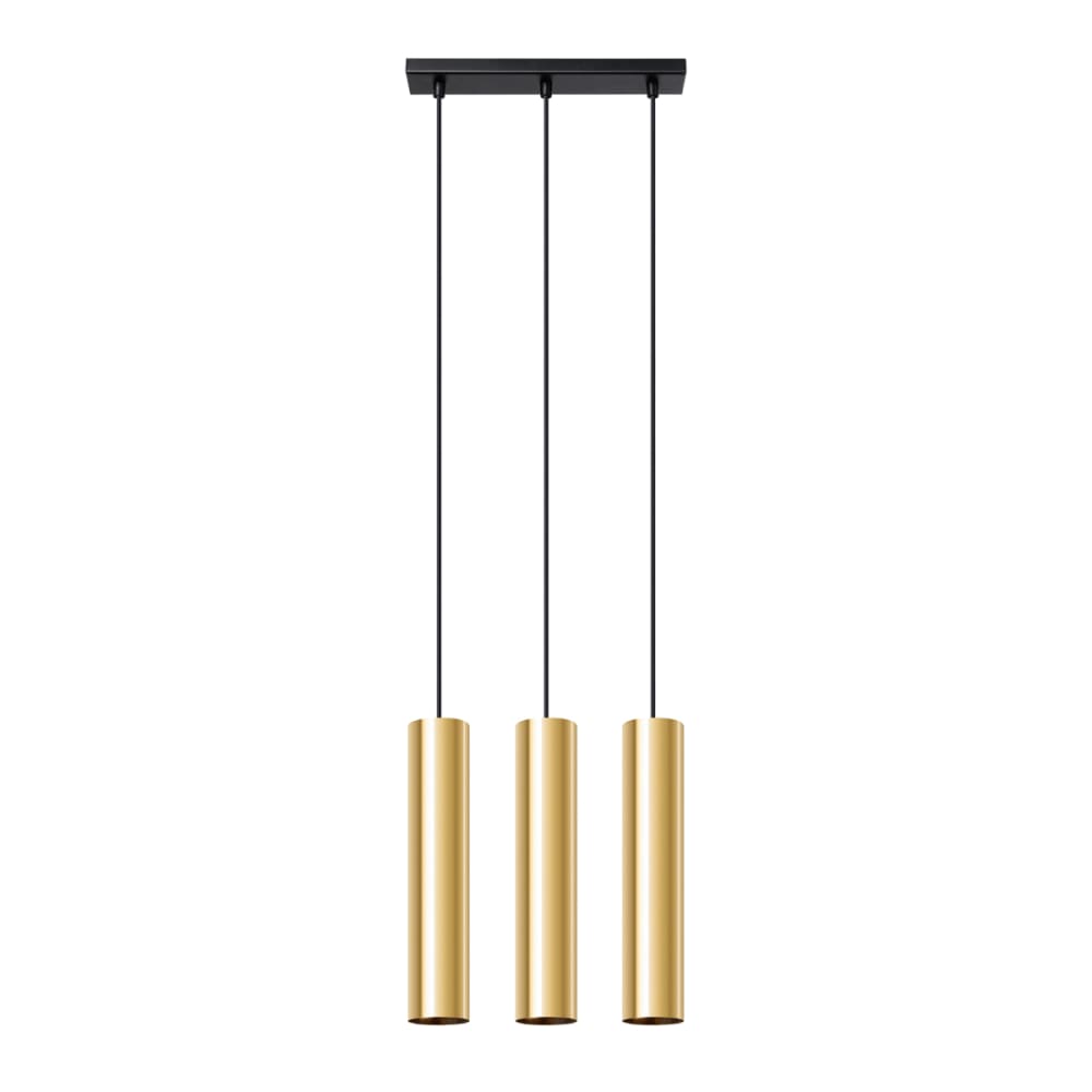 Lampe suspendue acier éclat H 46 cm