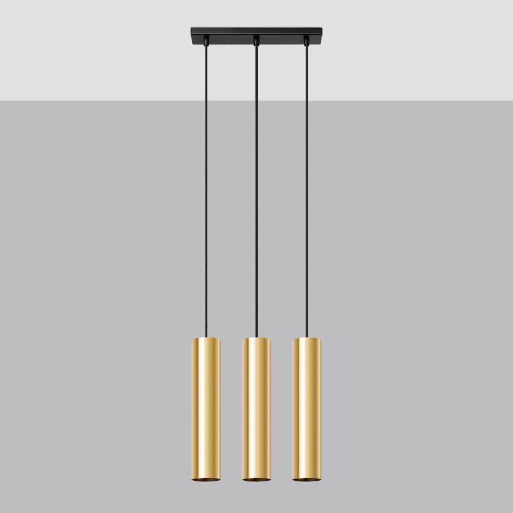 Suspension Acier Éclat Doré GU10 3 Lagos — vue 3