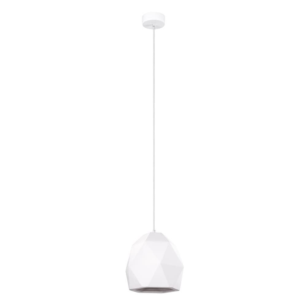 Lampe suspendue céramique blanc H 125 cm
