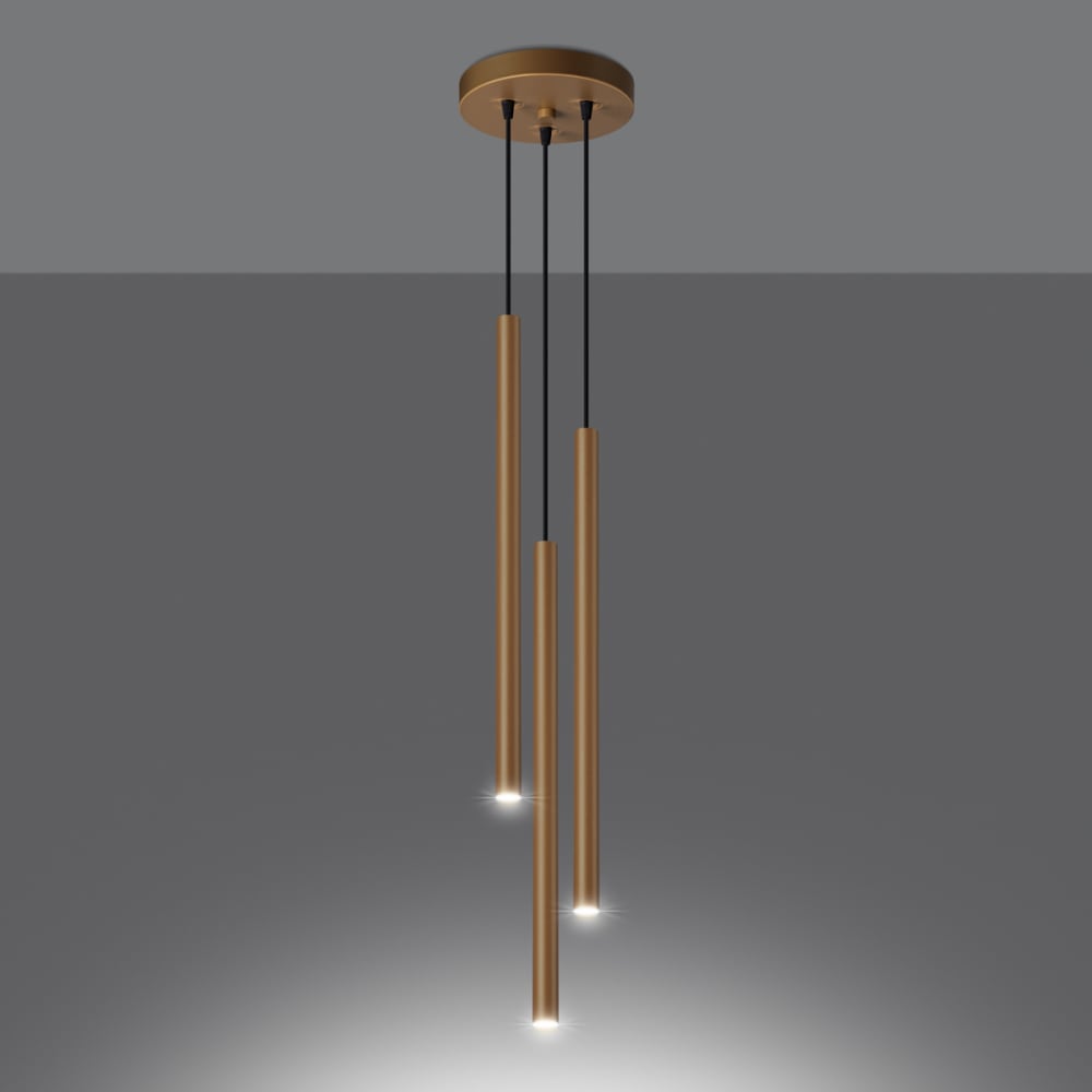 Suspension Acier Doré G9 3 Pastelo — vue 4