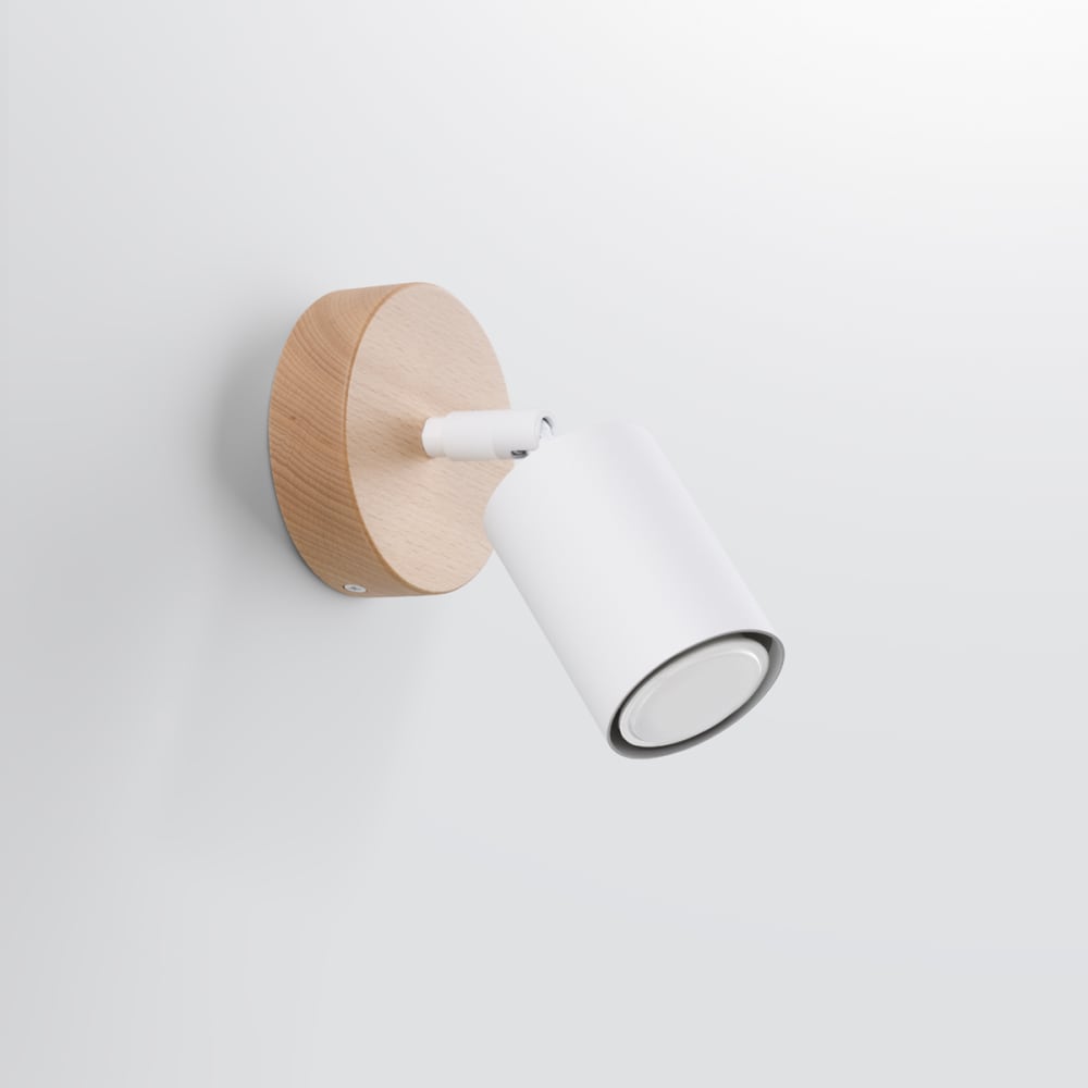 Applique tube en métal, blanc L: 18cm - Maisons du Monde