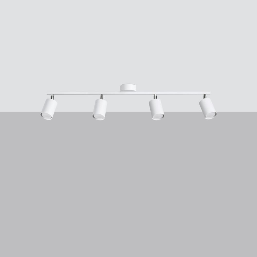 Plafonnier Acier Blanc GU10 4 Lemmi — vue 3