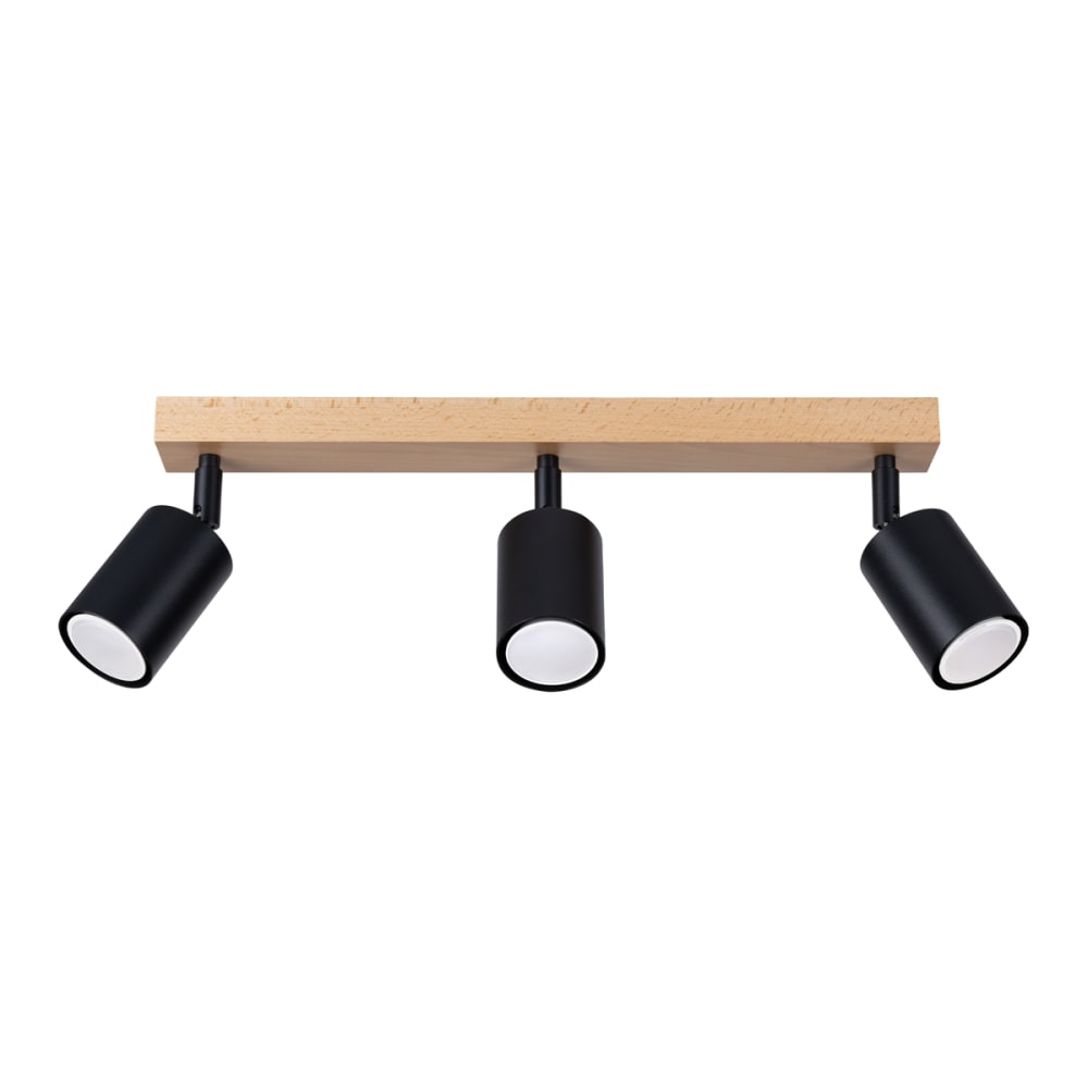 Sollux Lighting Deckenlampen aus Stahl/Holz in schwarzes Holz style classic chic Braun Stahl