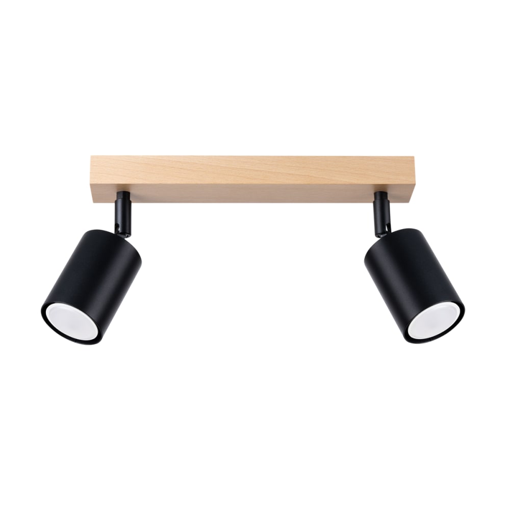 lampara de techo madera negra aceromadera alt 18 cm