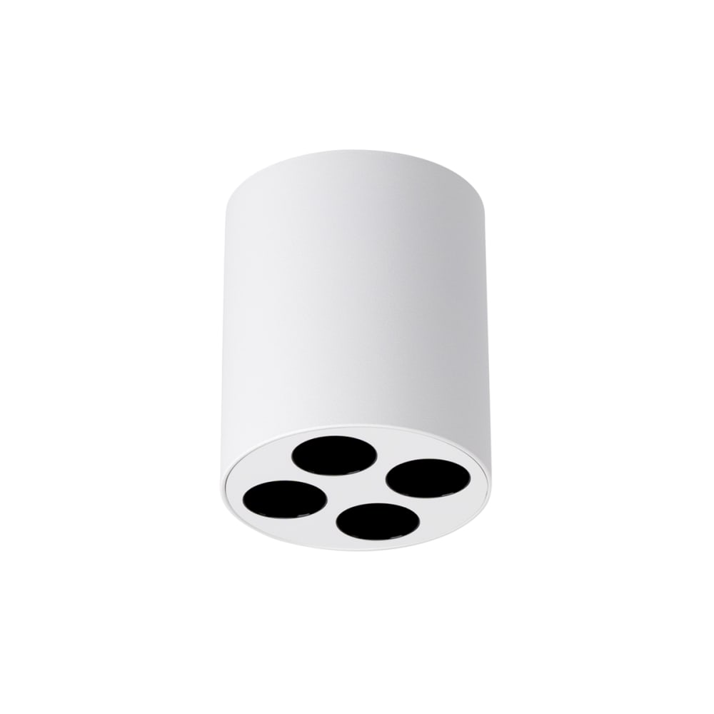 Plafonnier aluminium blanc H 10 cm