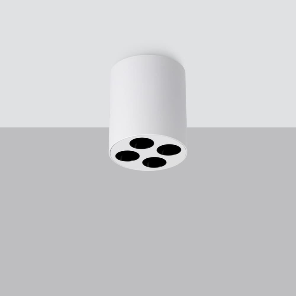 Plafonnier Aluminium Blanc LED 4 Zoe — vue 3