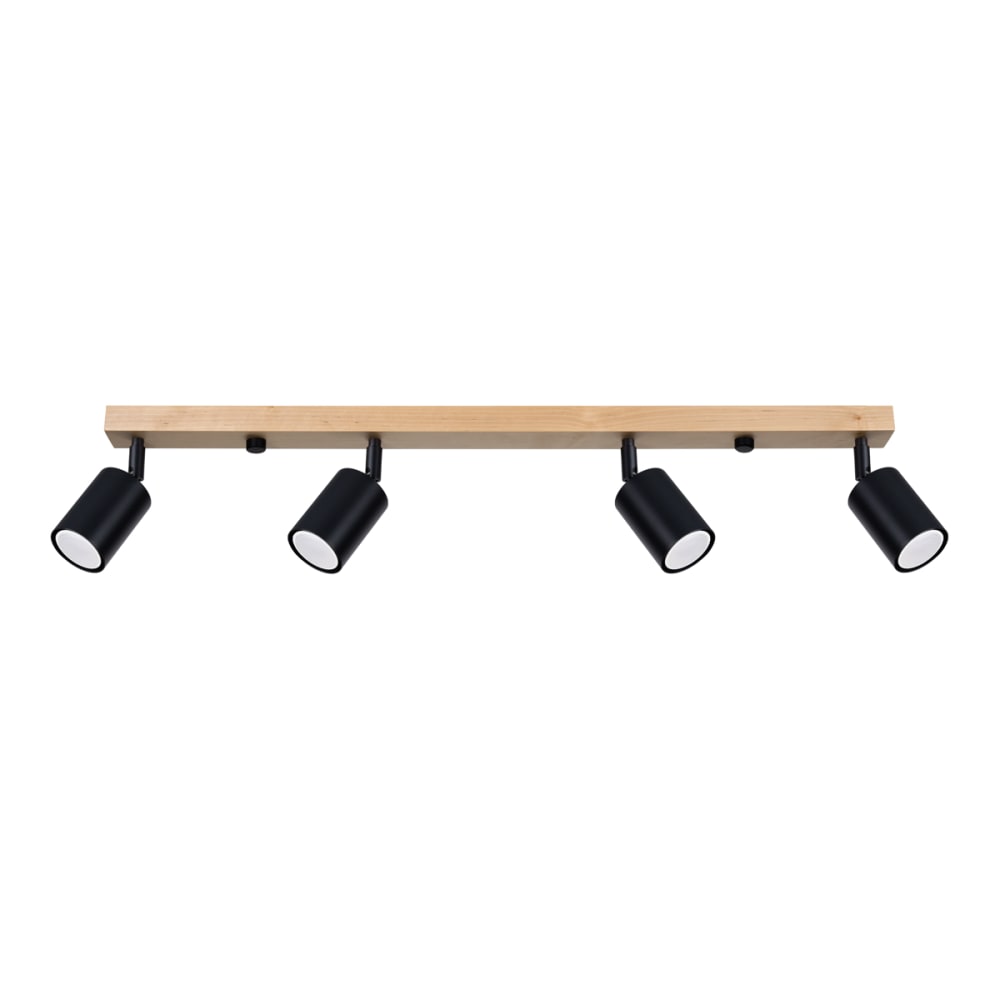Sollux Lighting Deckenlampen aus Stahl/Holz in schwarzes Holz style classic chic Braun Stahl