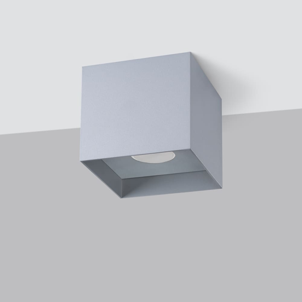 Plafonnier aluminium gris h 11 cm — vue 3