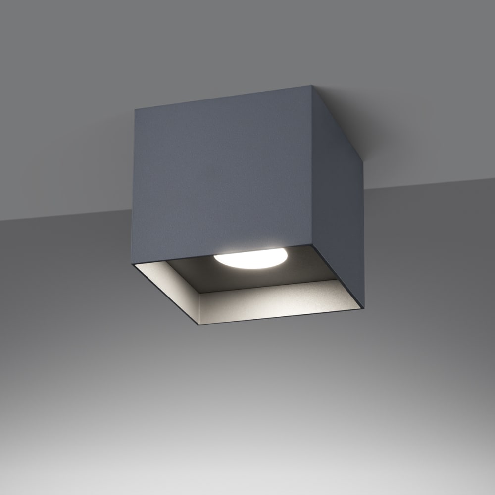 Plafonnier aluminium gris h 11 cm — vue 4