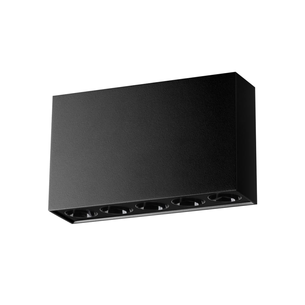 Plafonnier Aluminium Noir LED 5 Sole