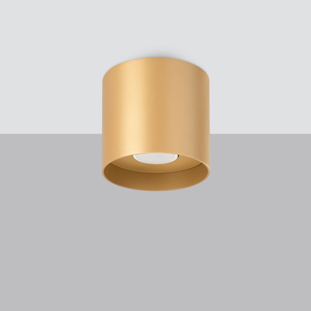 Plafonnier Aluminium Doré GU10 1 Mika — vue 3