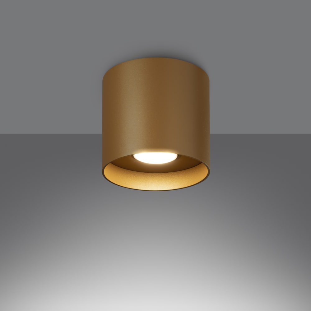 Plafonnier Aluminium Doré GU10 1 Mika — vue 4