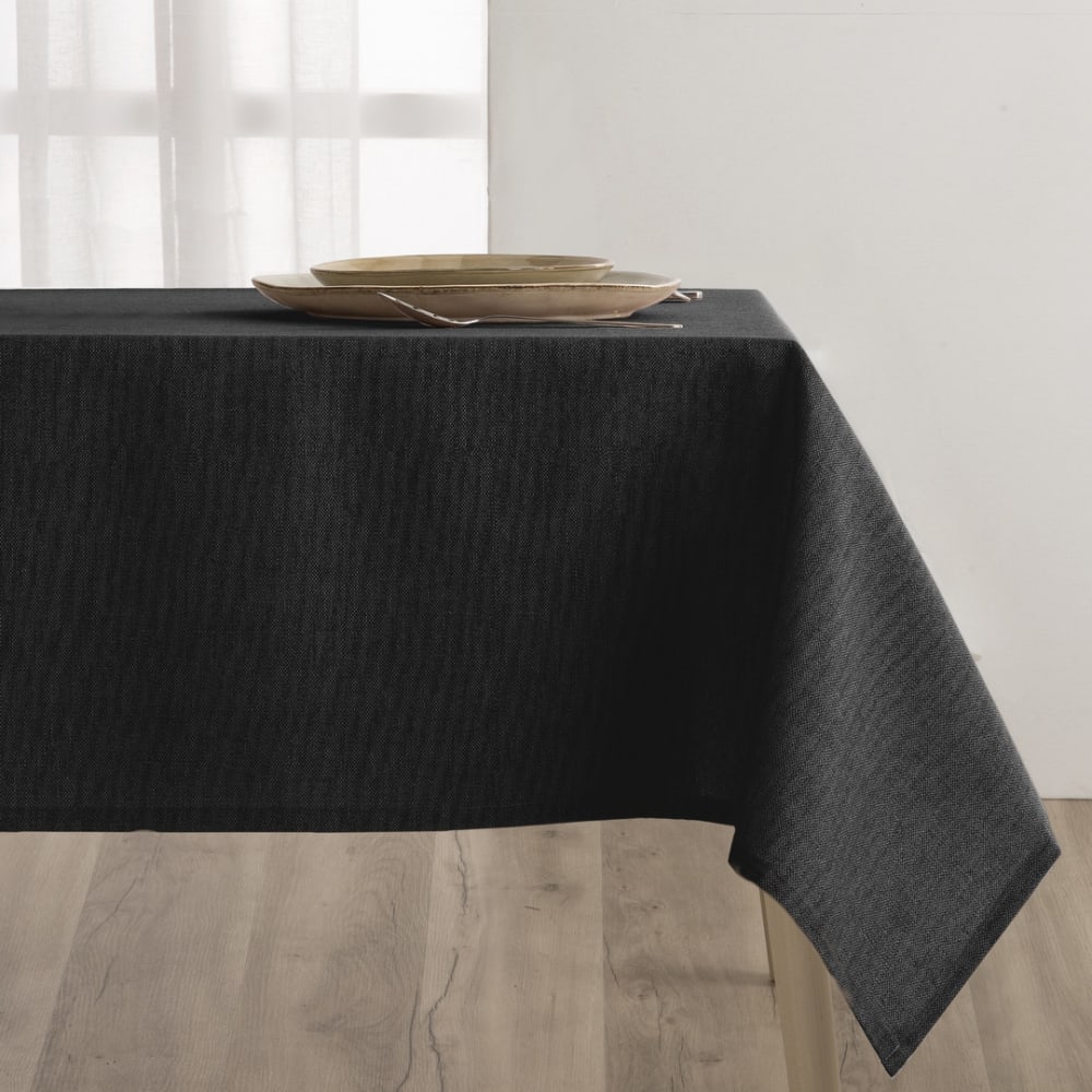 Nappe antitache en résine couleur Noir 140x140 cm