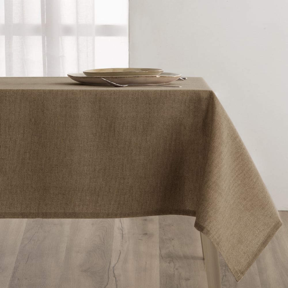 Nappe antitache en résine couleur Lin 140x200 cm