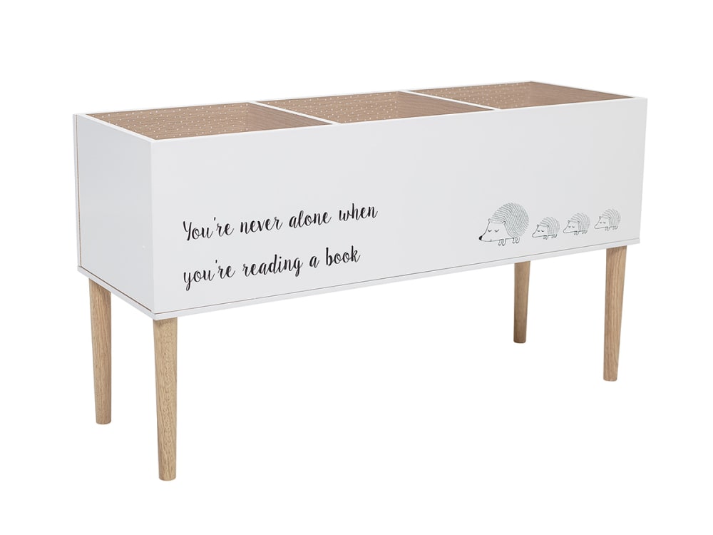 Bloomingville Bibliothèque enfant en bois blanc style campagne Blanc Bois - 90x50x30cm