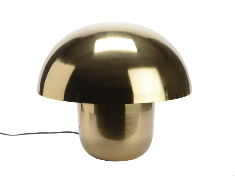Lampe à poser dorée forme champignon