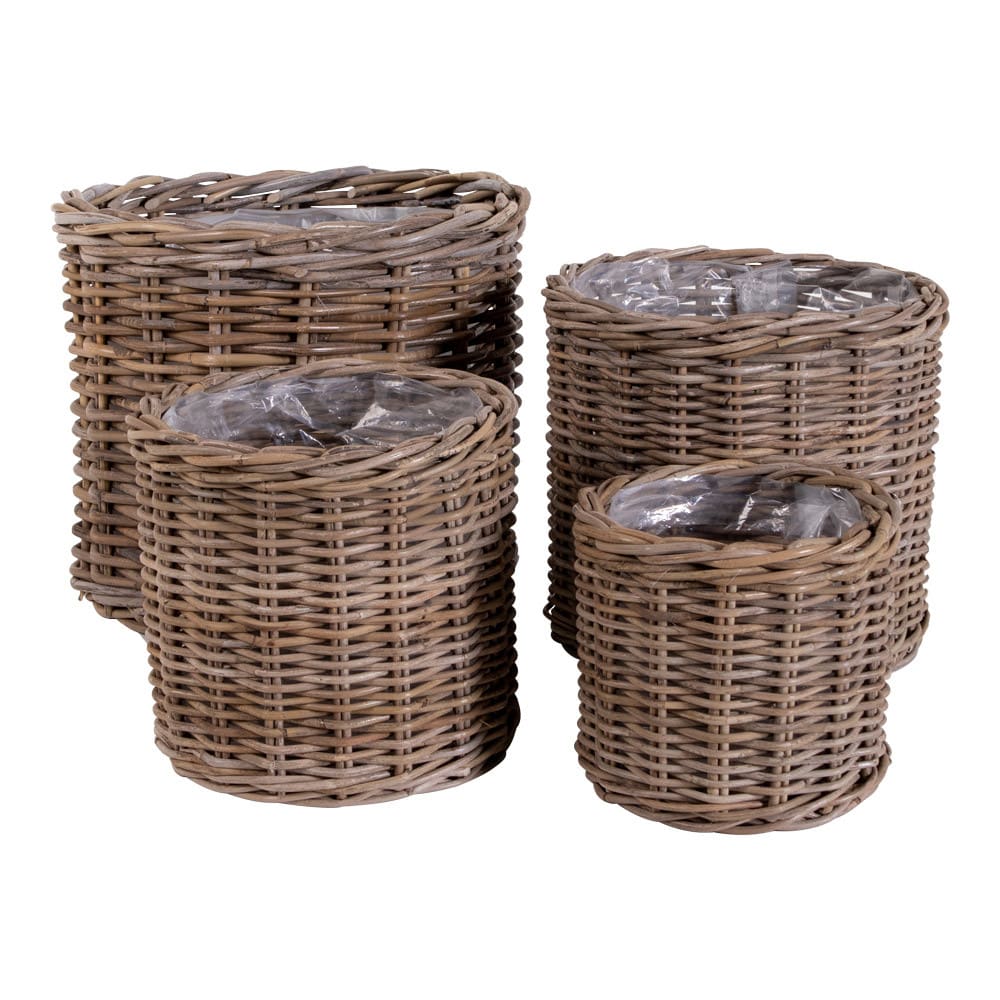 Paniers ronds en kubu avec intérieur plastique